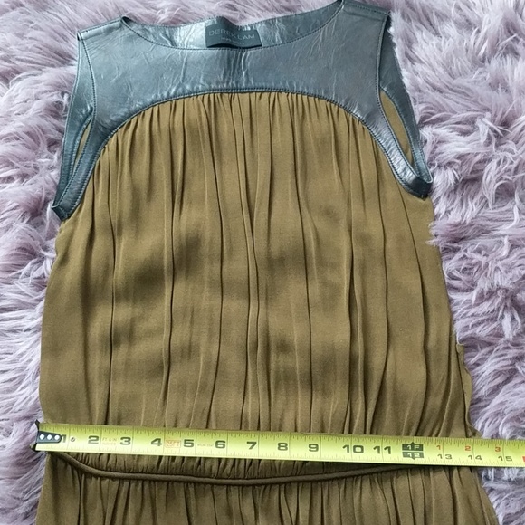 DEREK LAM Leather paneled dress. Sz 4. - Picture 4 of 8